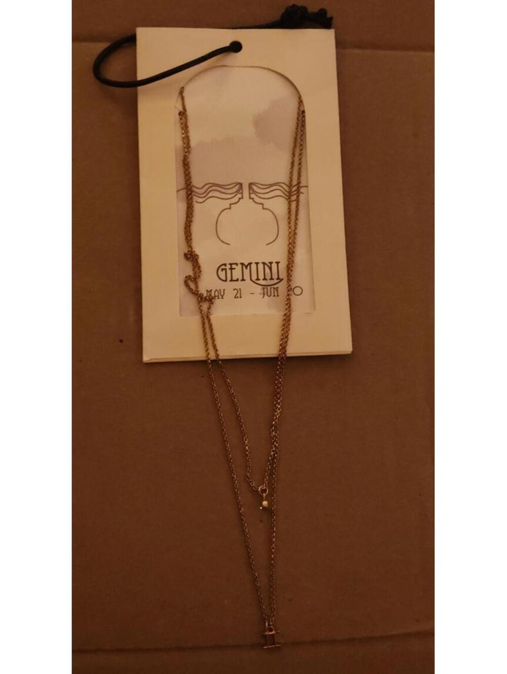 NWT - Urban Outfitters - Double Chain Metal Gemini Necklace - Discontinued Item